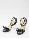 double bow closed toe sandals
