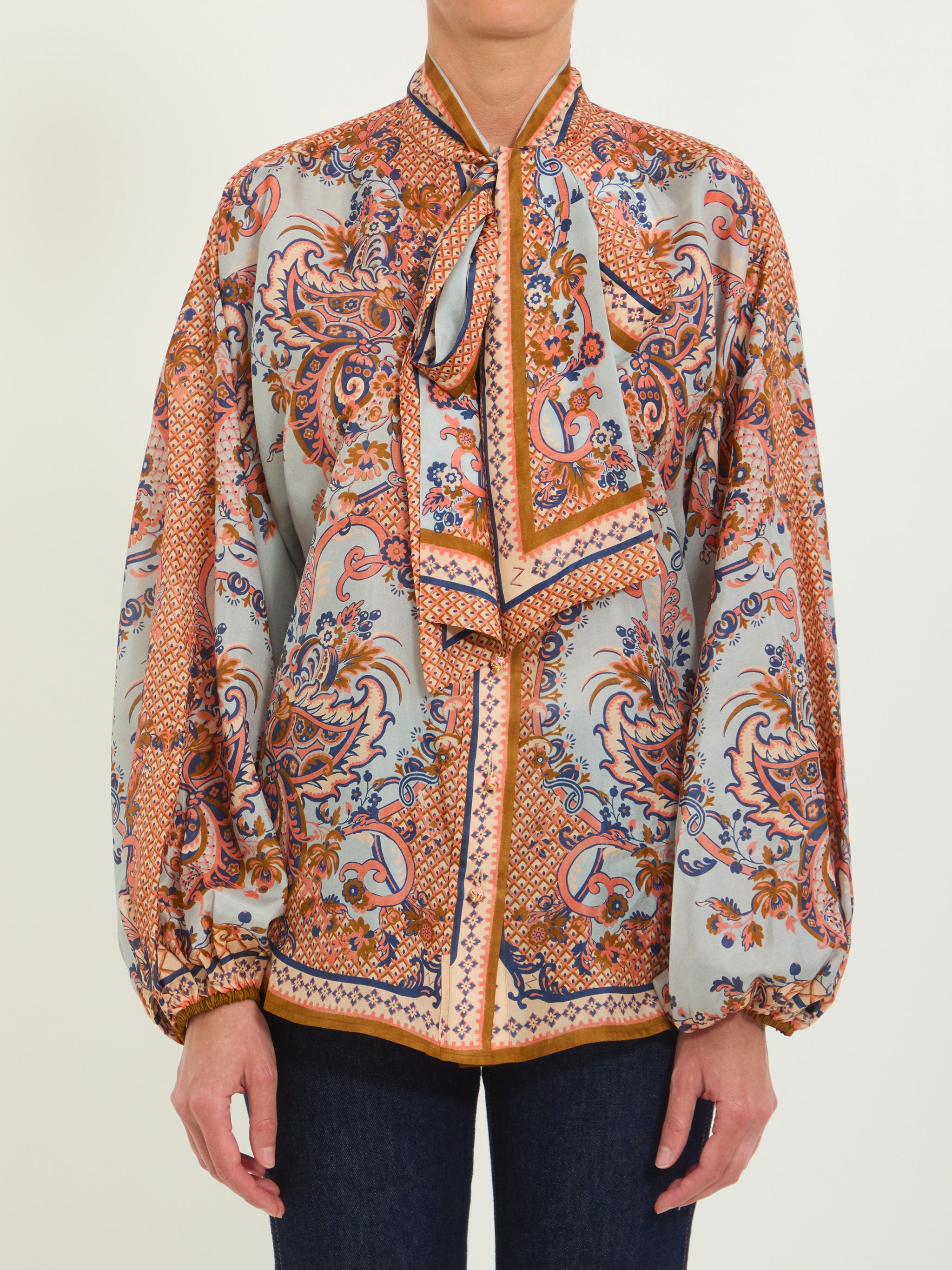 aster tie neck blouse