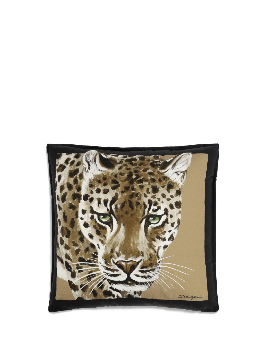DOLCE & GABBANA OS leopard canvas pillow