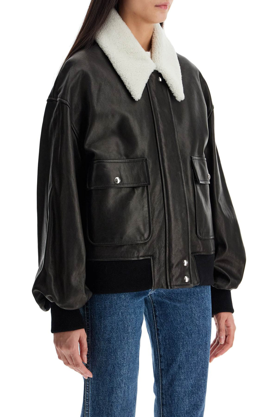 leather shellar jacket