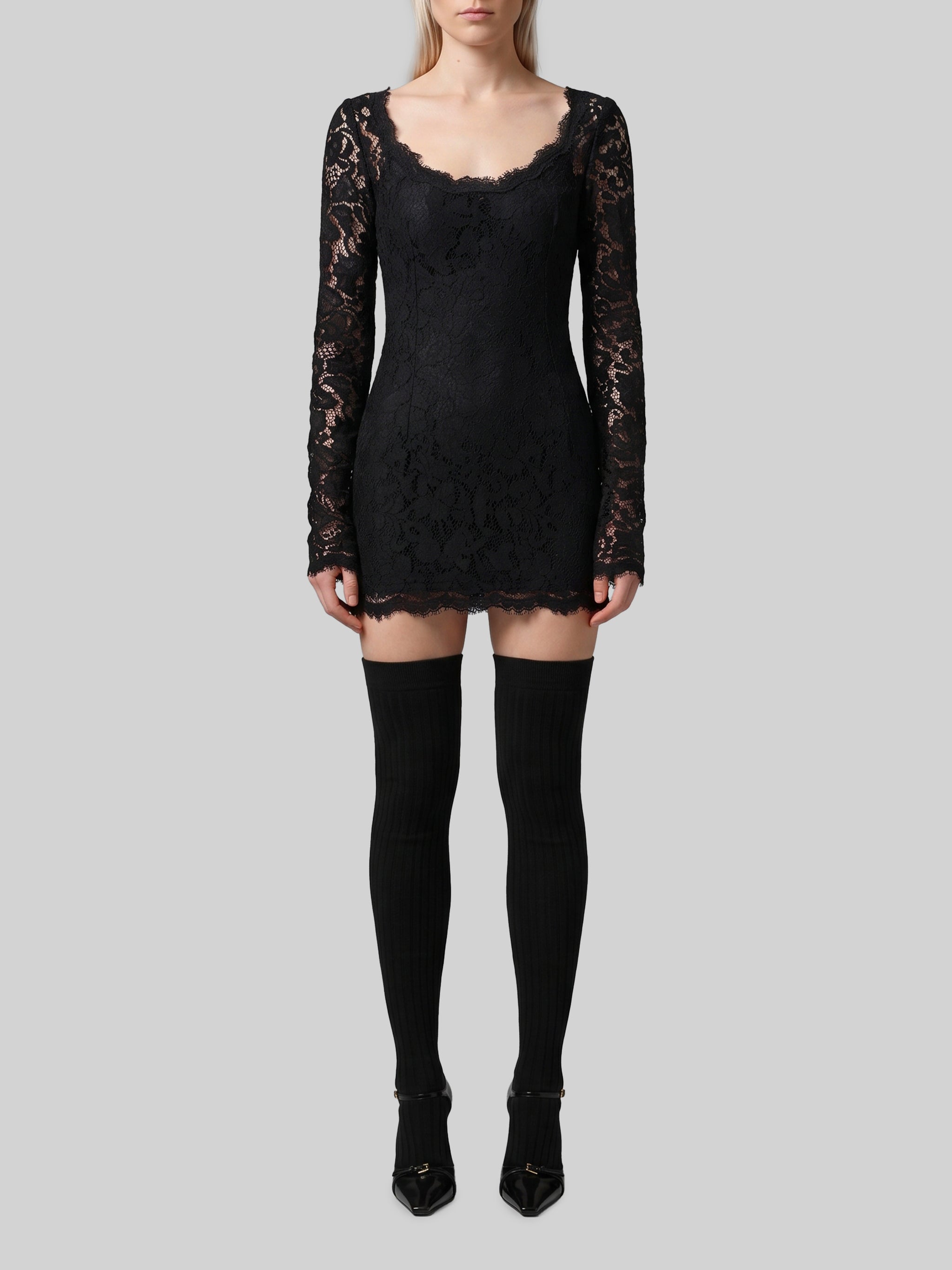 mini dress in cordonnet lace