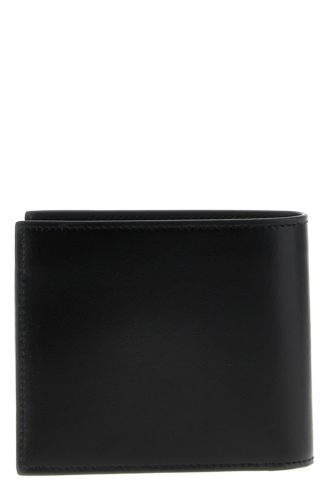 SAINT LAURENT OS black leather cuir glace mat smooth leather on-tone ysl logo book closure