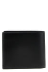 black leather cuir glace mat smooth leather on-tone ysl logo book closure