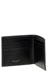 black leather cuir glace mat smooth leather on-tone ysl logo book closure