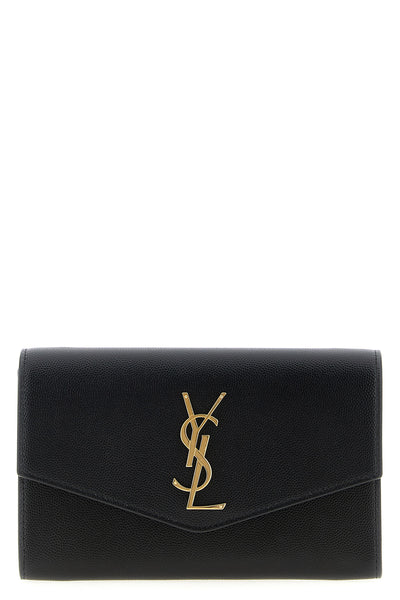 grain de poudre royal leather clutch bag