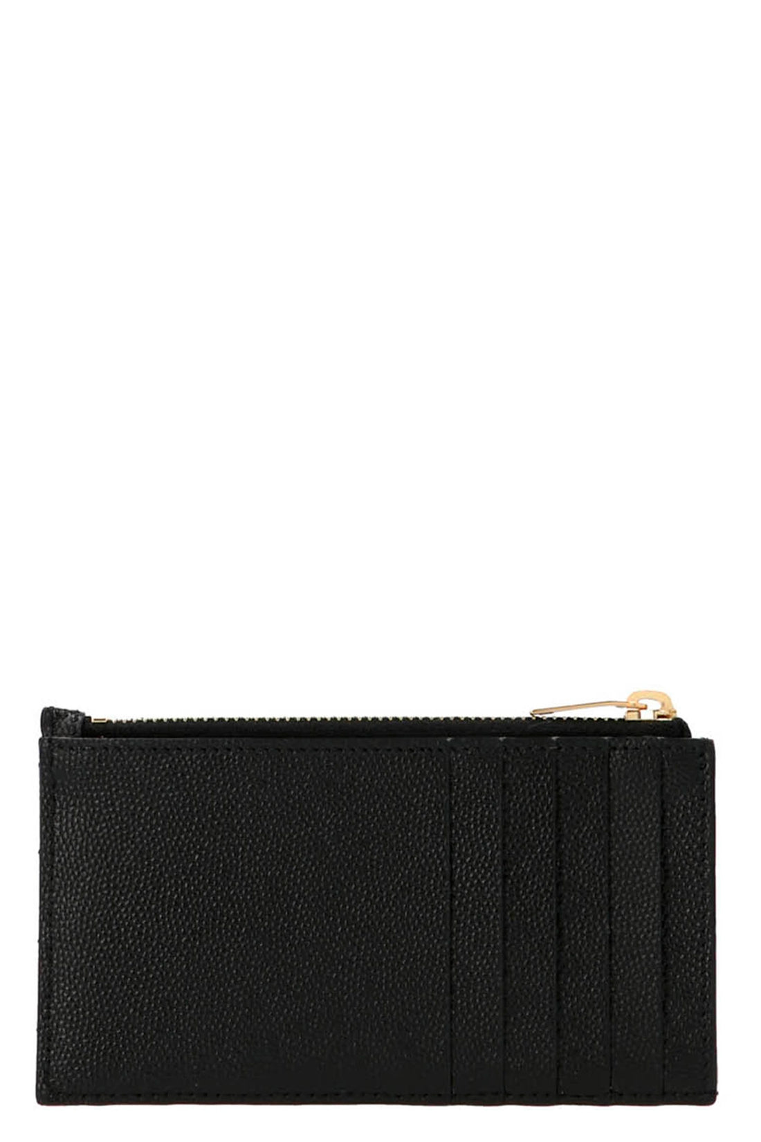 SAINT LAURENT OS monogram card case in grain de poudre matelassé leather