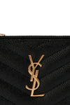 monogram card case in grain de poudre matelassé leather