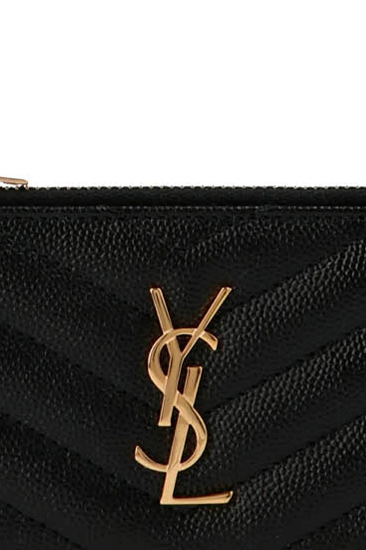 monogram card case in grain de poudre matelassé leather