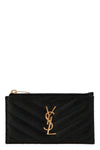 monogram card case in grain de poudre matelassé leather