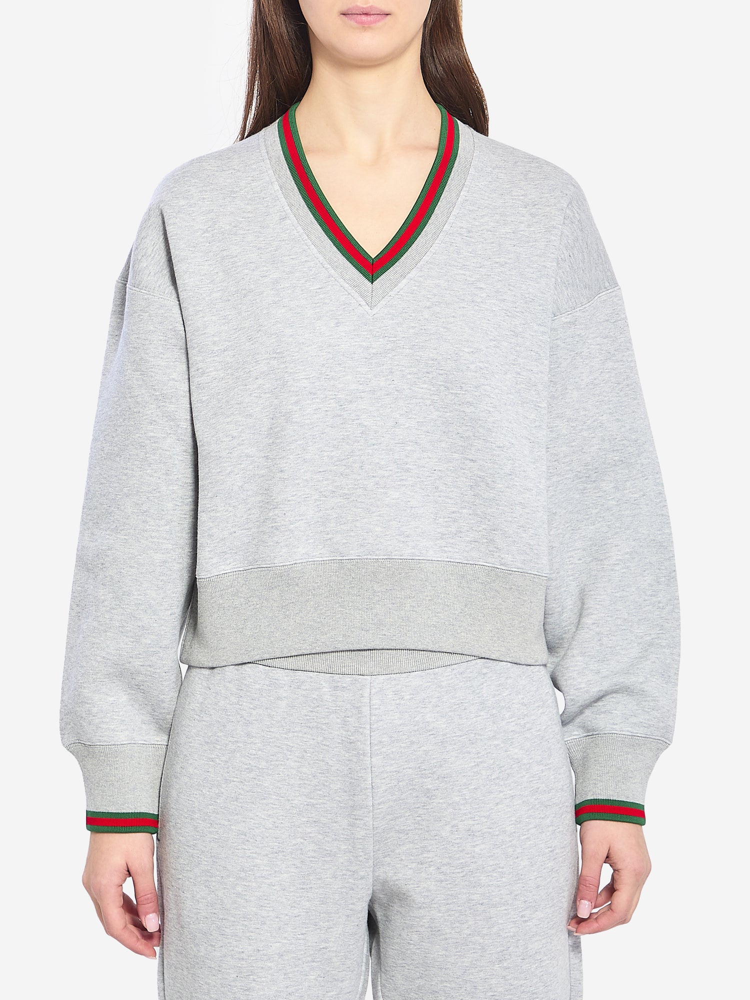 GUCCI XS web cotton jersey sweatshirt