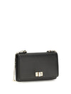 peekaboo leather chain wallet