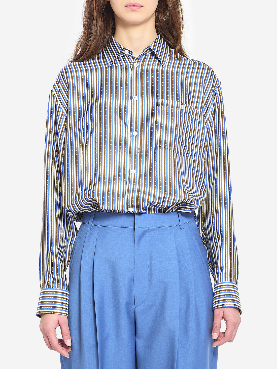 CELINE 36 oversized striped shirt