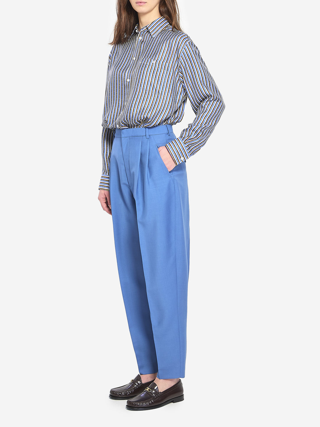 CELINE 36 oversized striped shirt