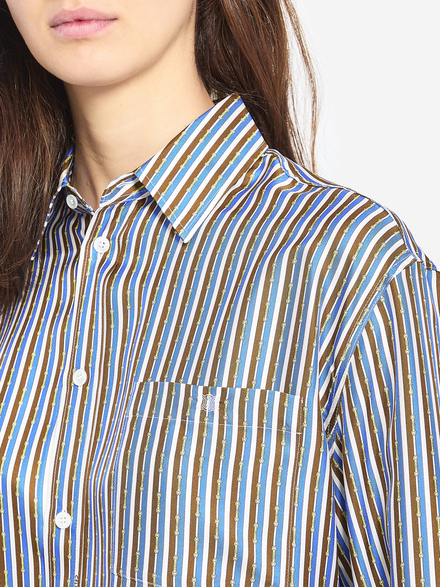 CELINE 36 oversized striped shirt