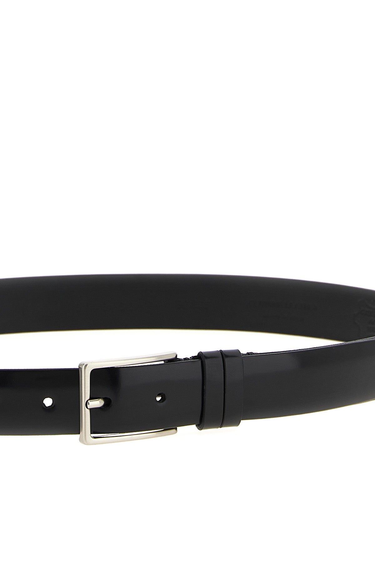 brushed leather belt