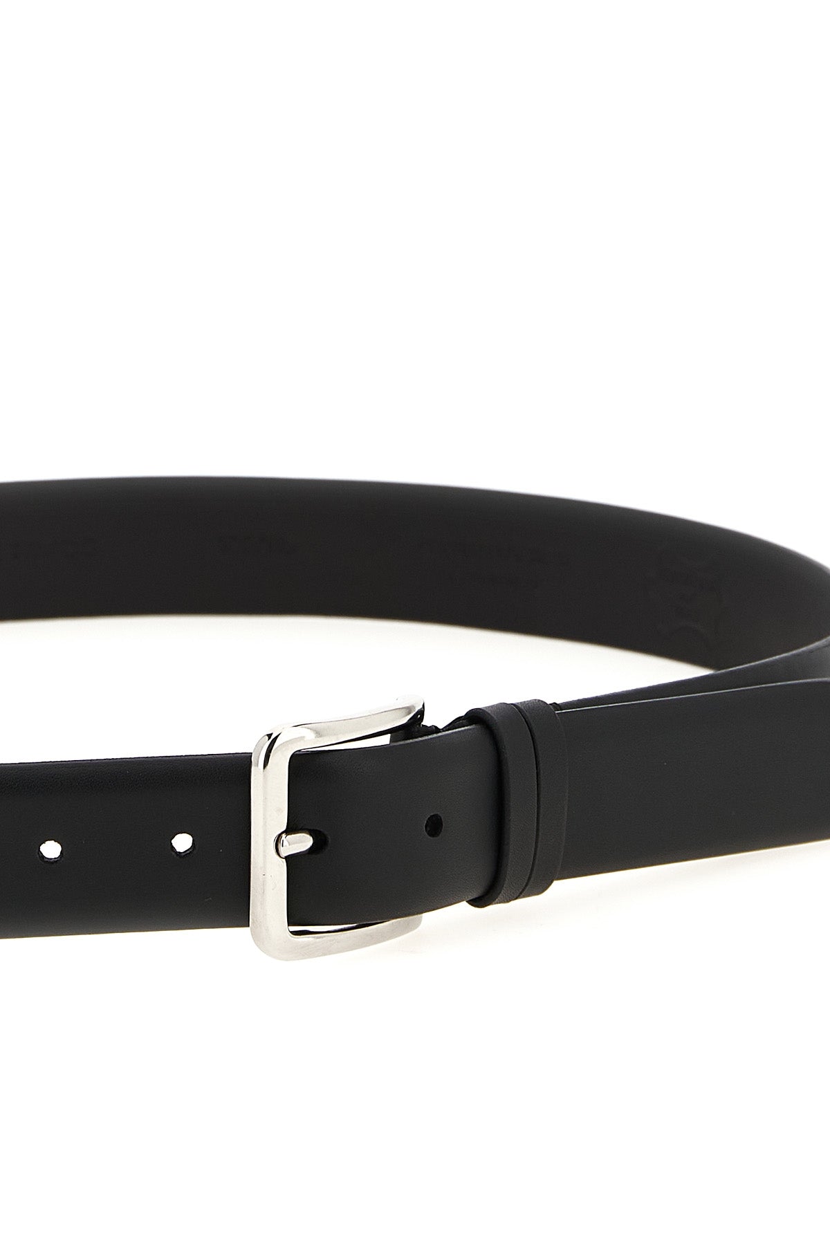 claudio zerbini belt in fine black calf