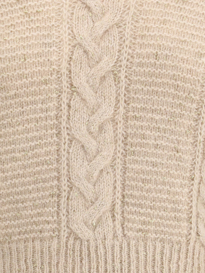 MAX MARA STUDIO L cropped boxy sweater in alpaca