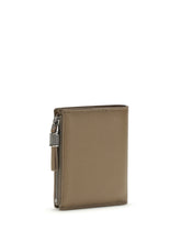 BRUNELLO CUCINELLI OS leather wallet with grain and shiny zipper pull
