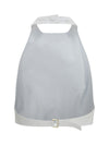 cotton poplin plastron top