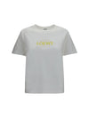 cotton blend t-shirt with embroidered logo