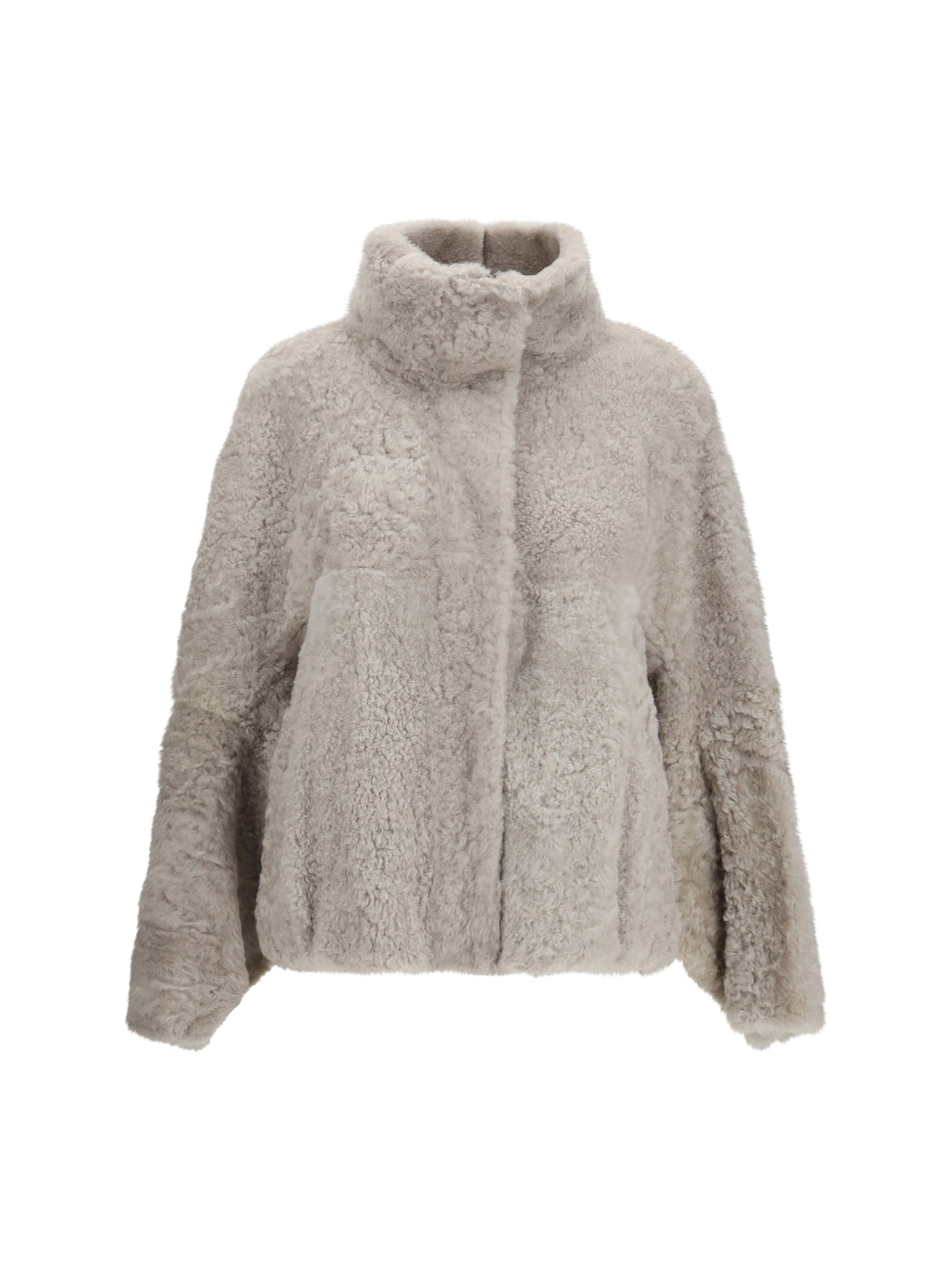 BRUNELLO CUCINELLI 42 high-neck shearling jacket