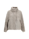 high-neck shearling jacket