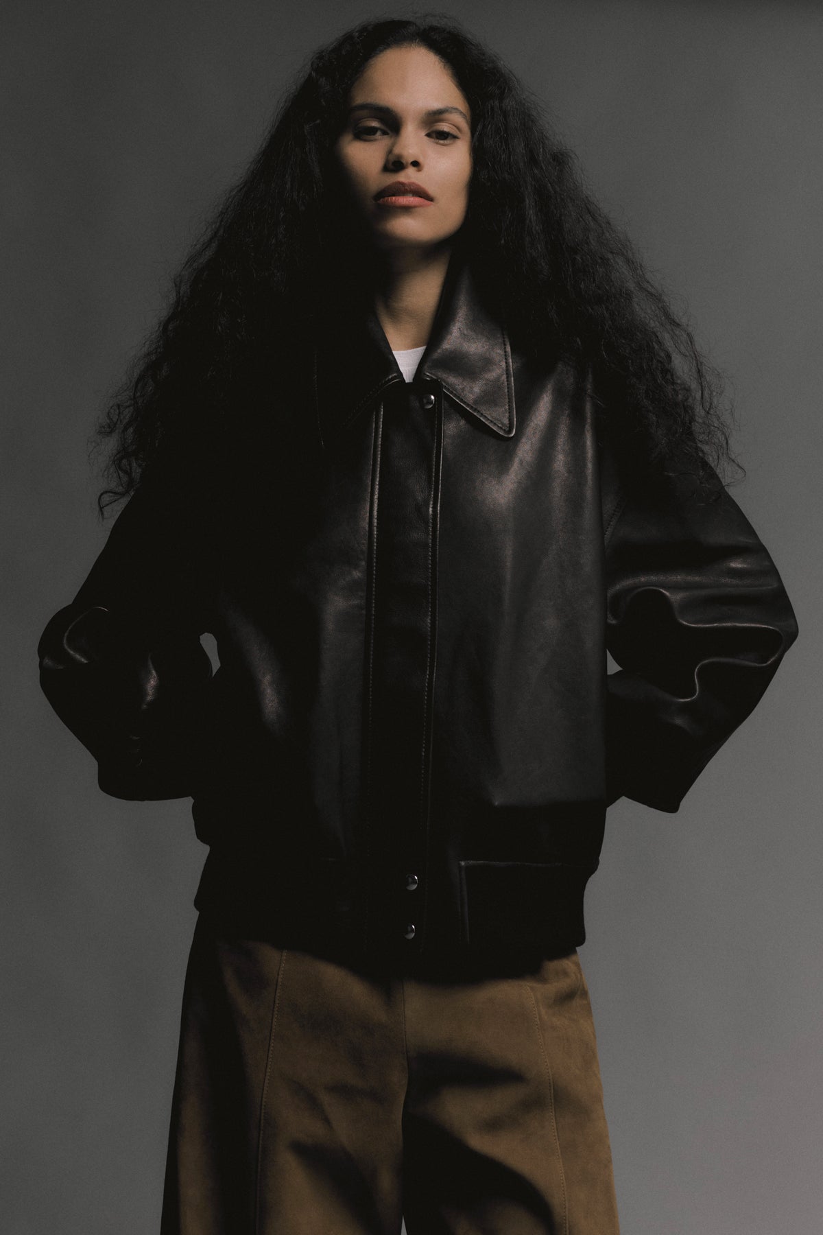 shelman leather bomber jacket