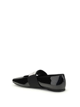 GIVENCHY 36 patent-leather squared ballerinas