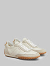 sneakers in smooth leather and suede