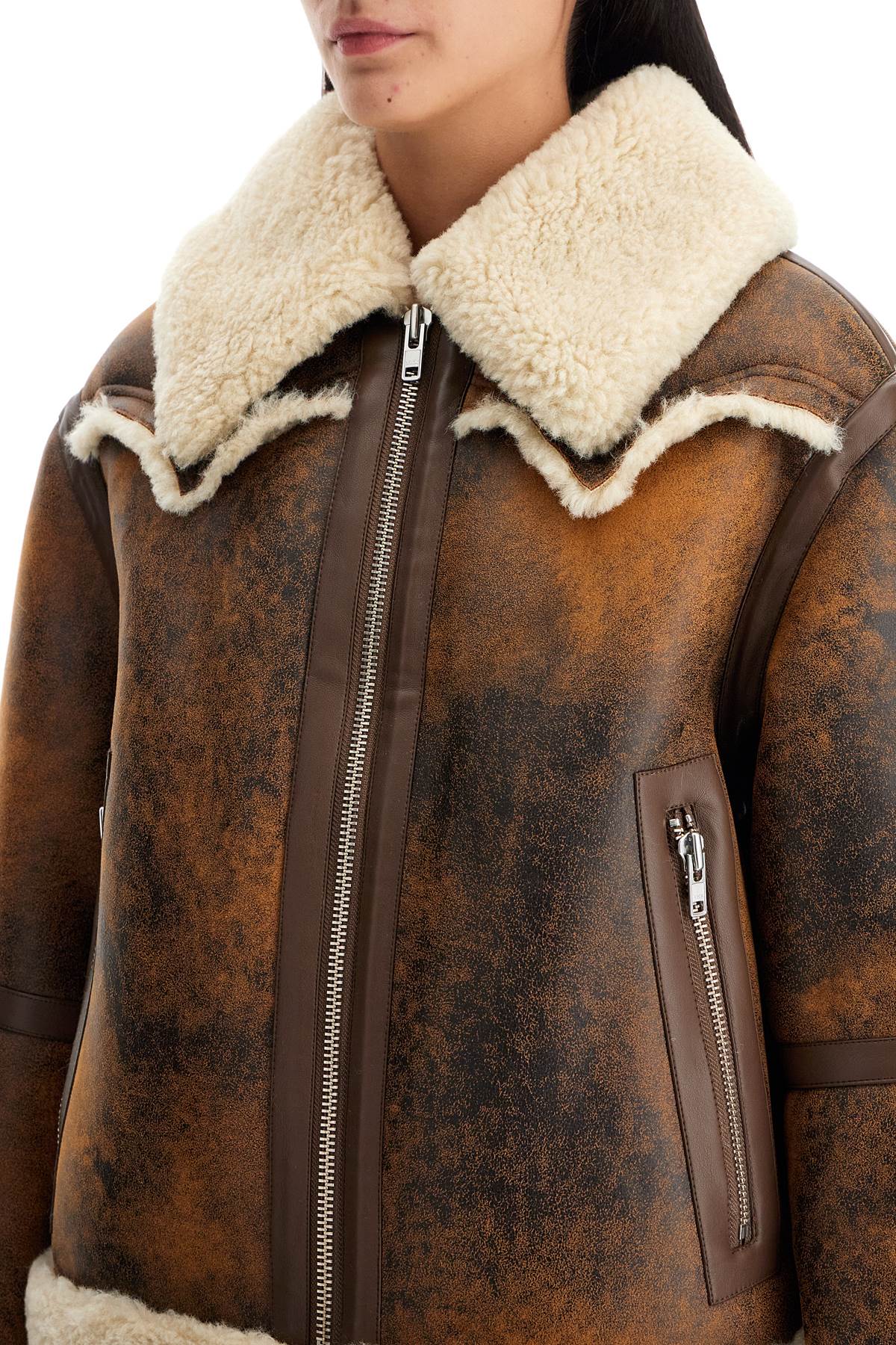 lessie faux shearling jacket