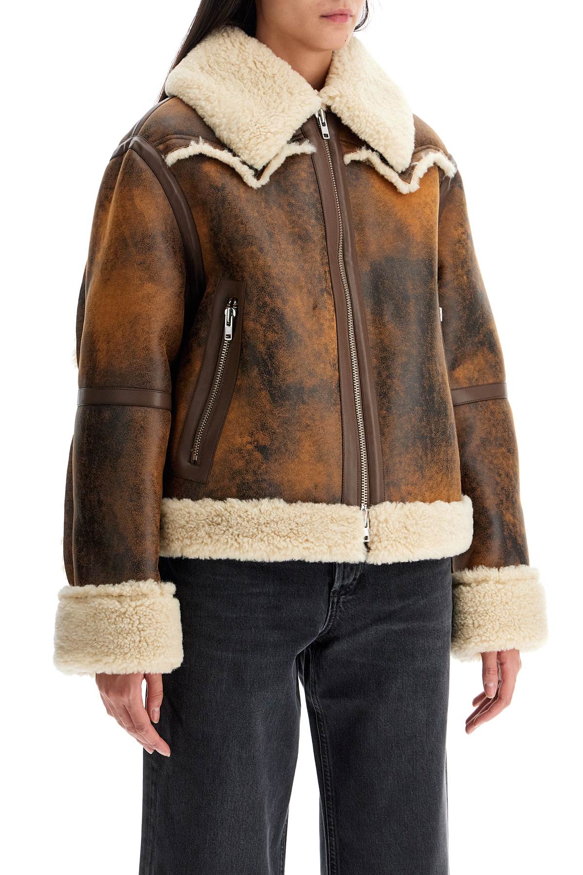 lessie faux shearling jacket