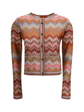 MISSONI 42 viscose cardigan with snake chevron motif