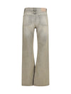 straight-leg denim jeans