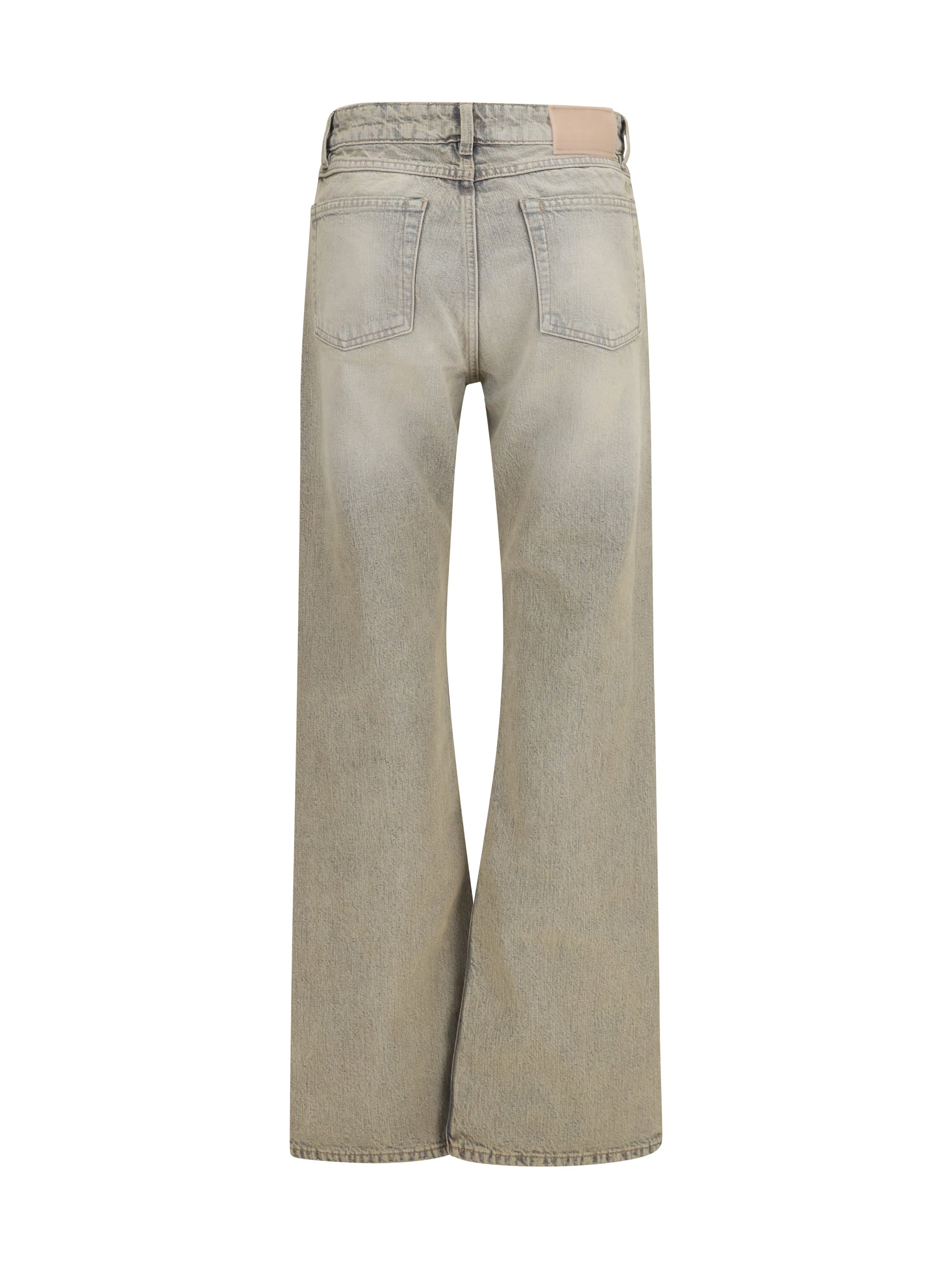 straight-leg denim jeans