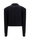 cropped wool blazer