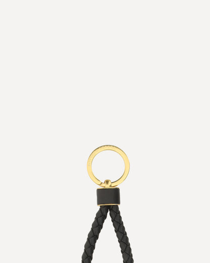 woven leather key ring