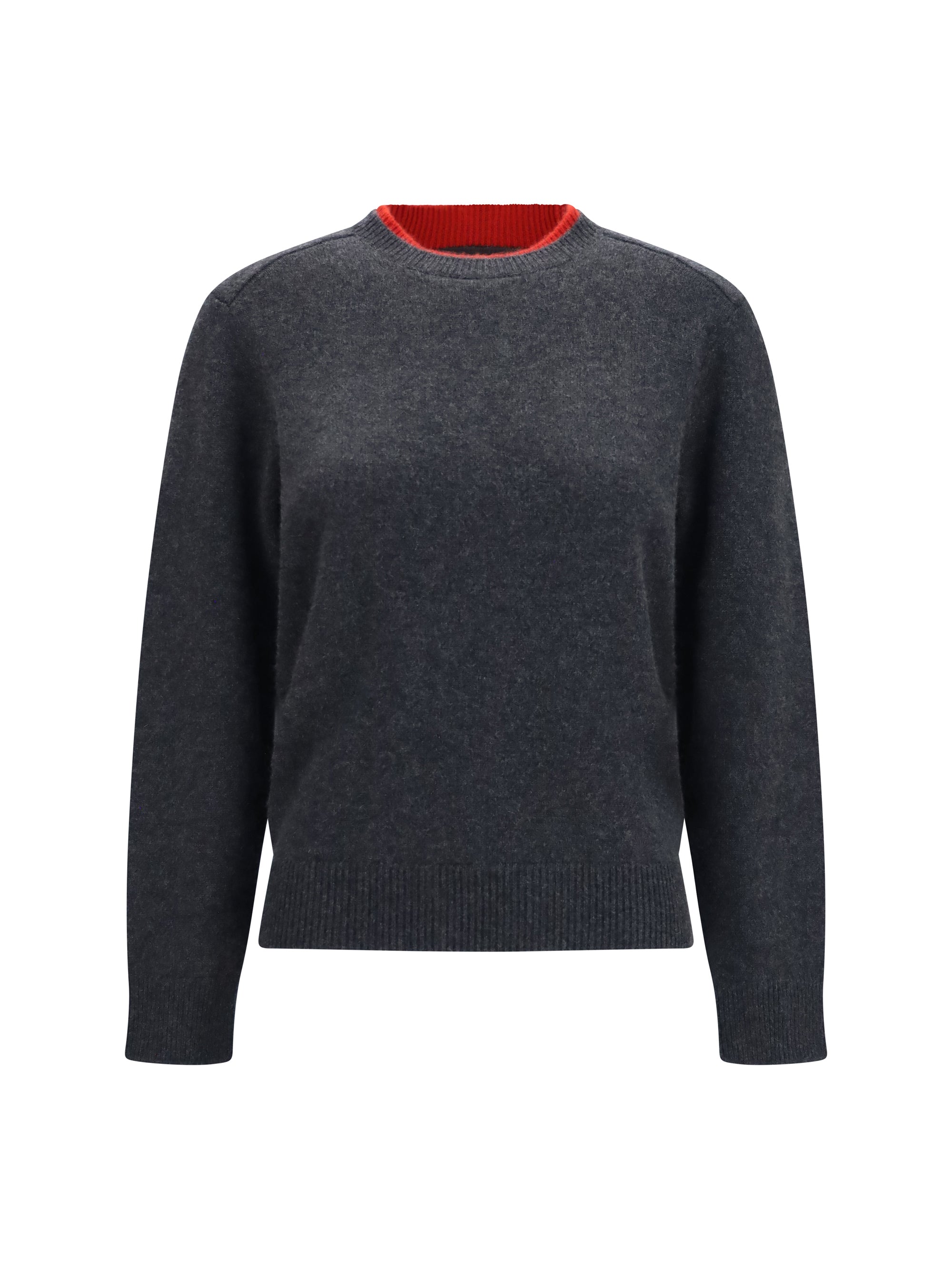 otis cashmere sweater with two-tone collar
