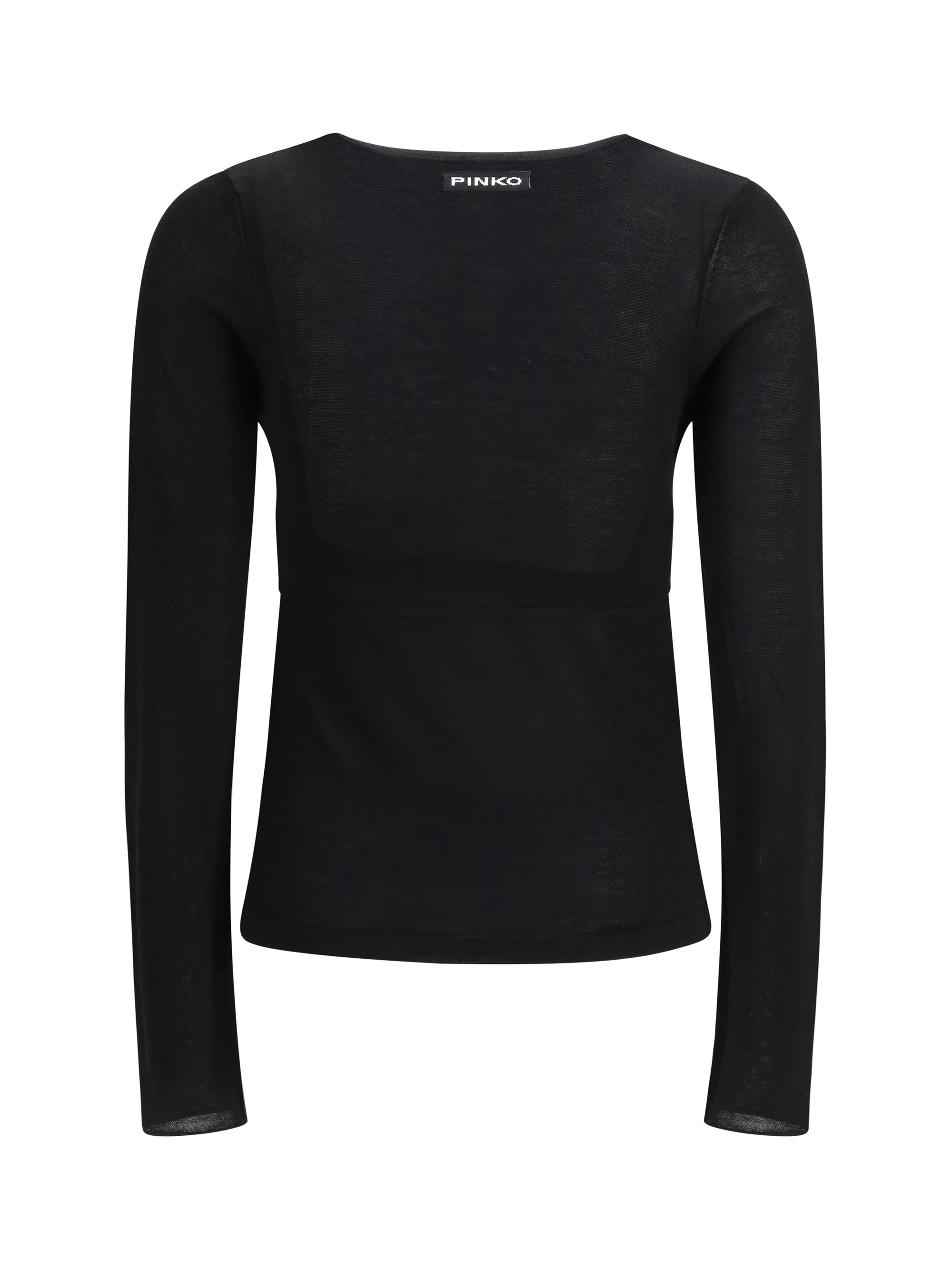 sweater long-sleeve with v-open neckline