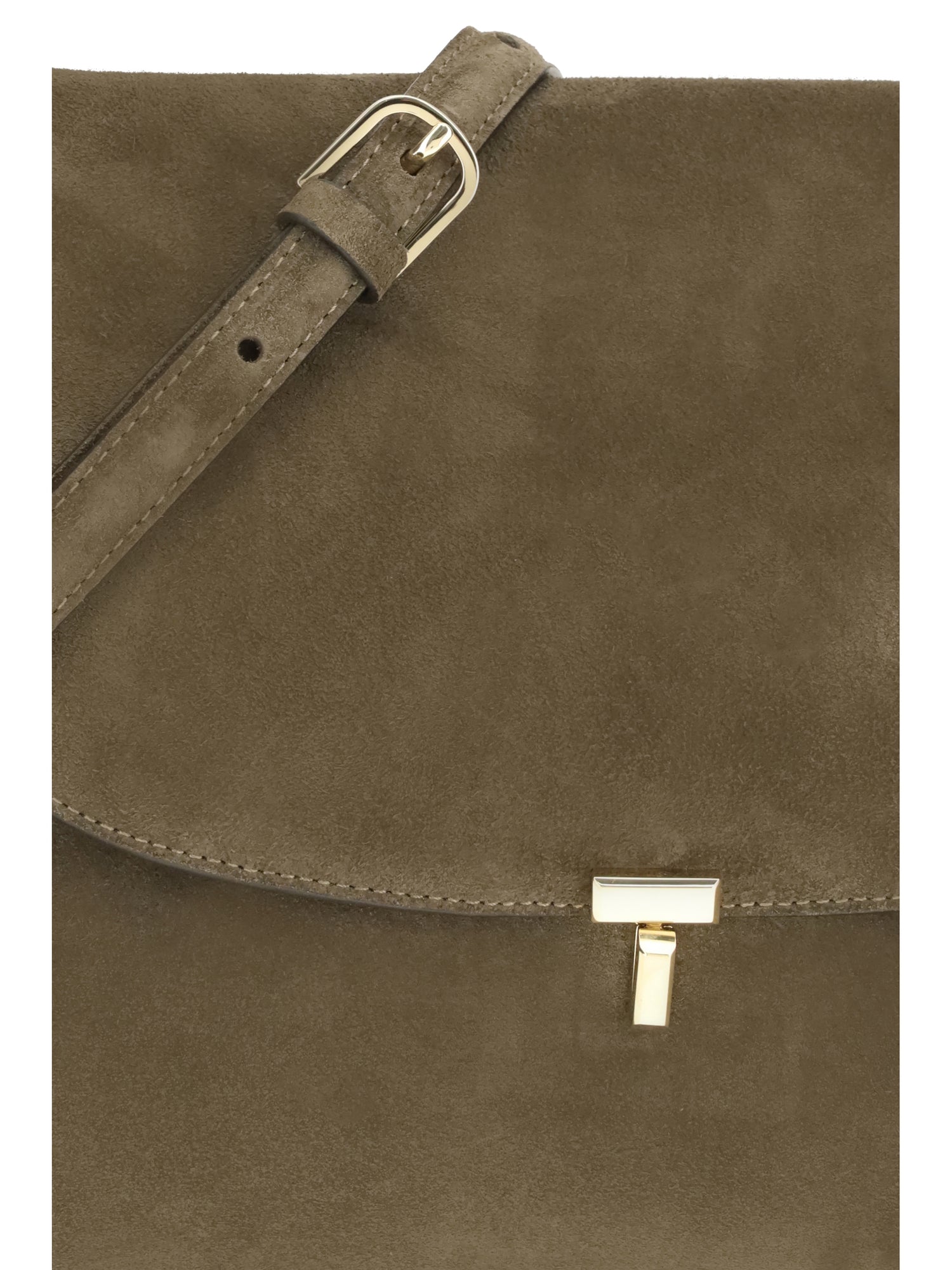 TOTEME OS  t-lock suede satchel bag