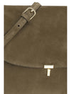 t-lock suede satchel bag