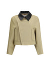 cropped cotton and wool caban