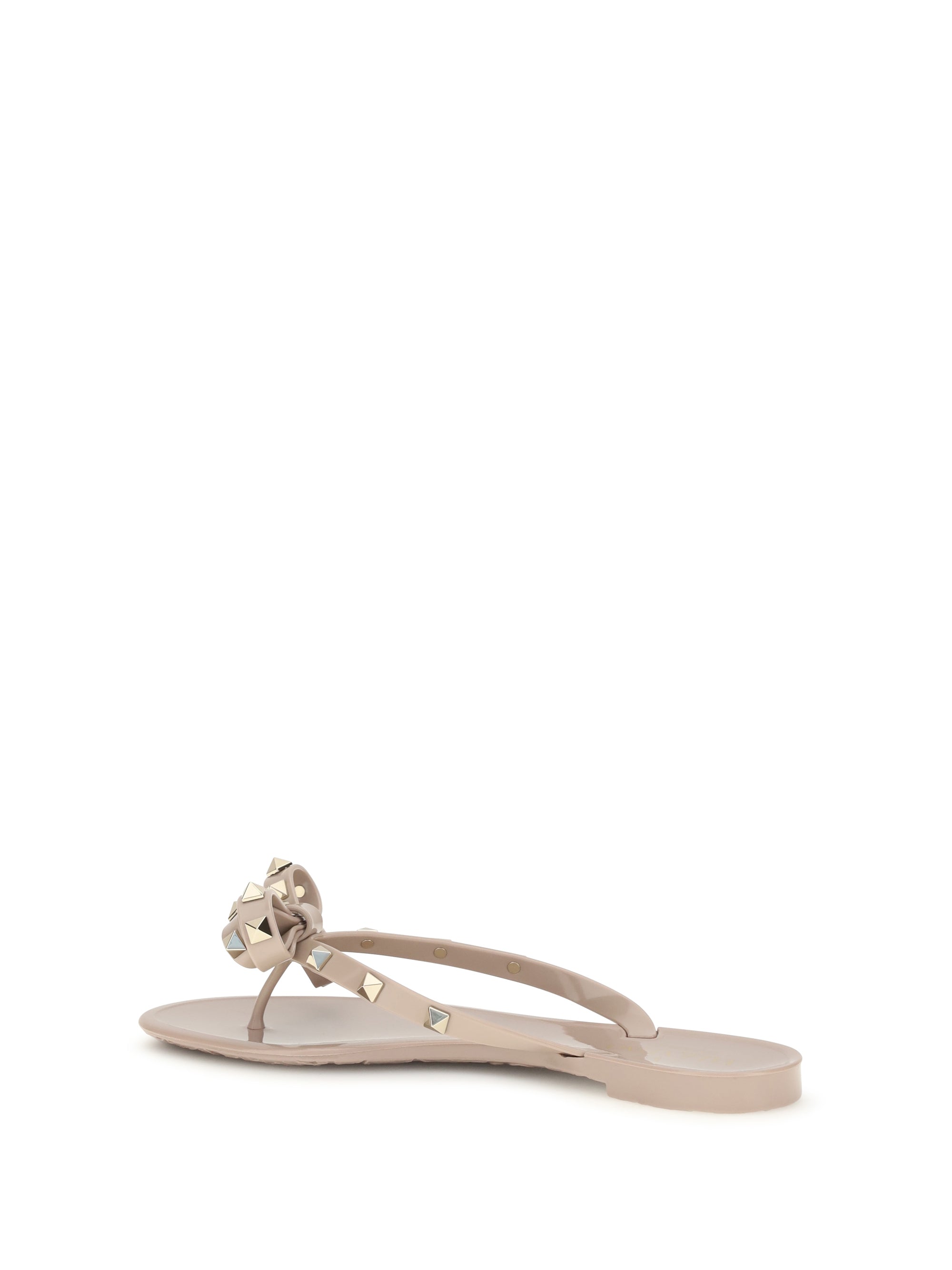 rockstud flip-flop sandals in pvc