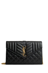 saint-laurent-envelope-black-leather-chain-wallet