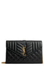 SAINT LAURENT Envelope Quilted Chain Wallet