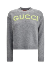 GUCCI M wool sweater with embroidered monogram