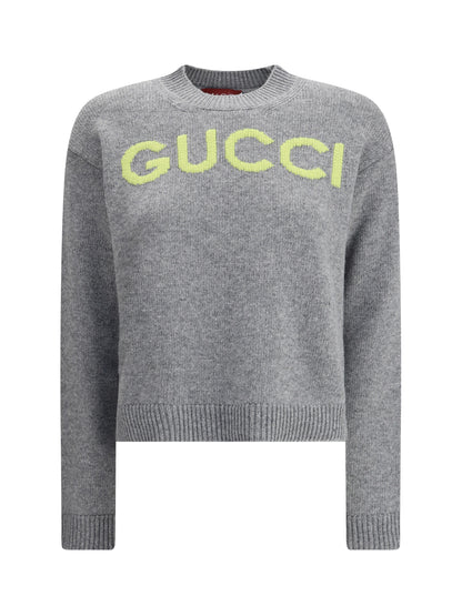 GUCCI M wool sweater with embroidered monogram