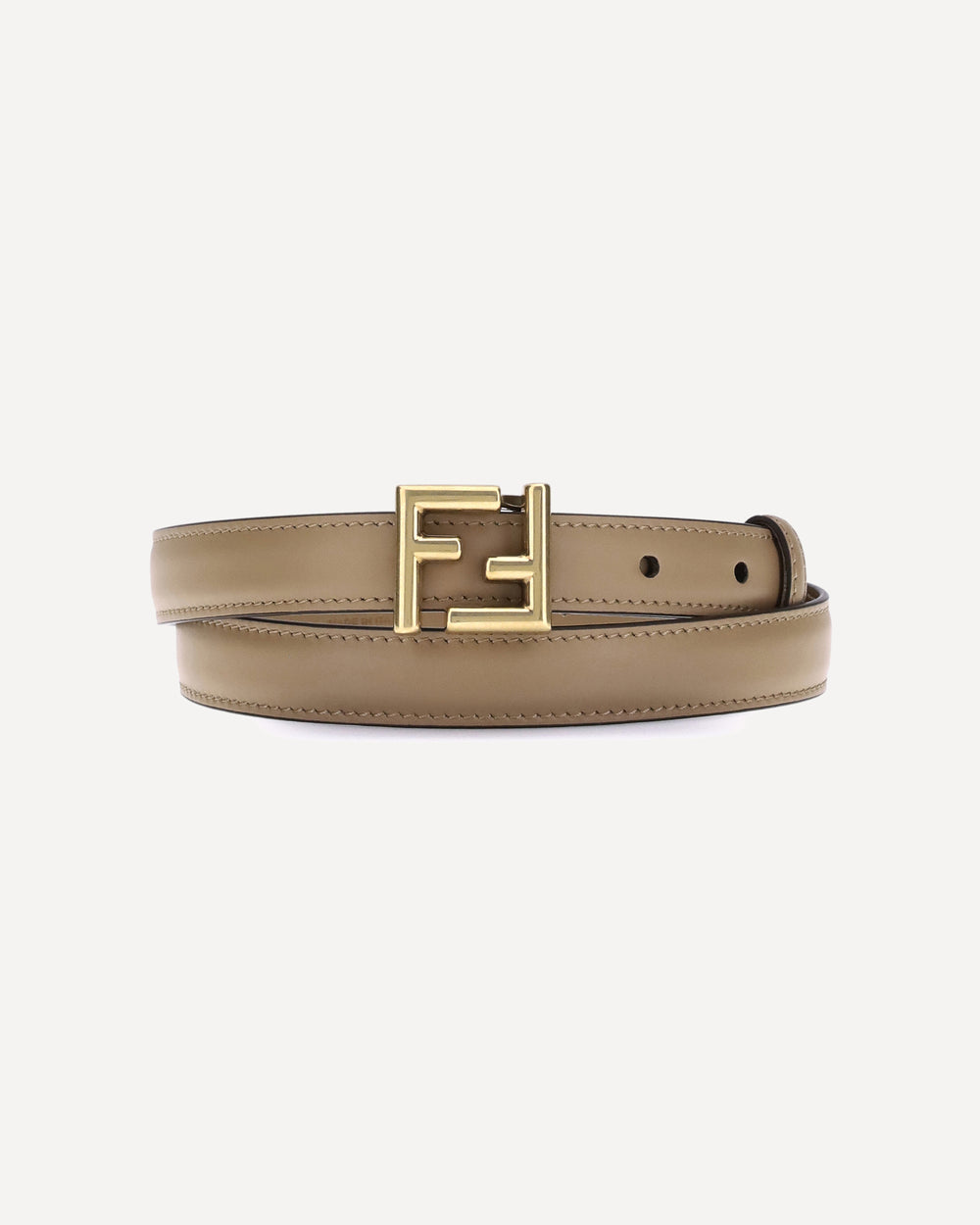 Fendi Ff Logo Belt Beige