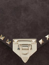 rockstud small suede crossbody bag