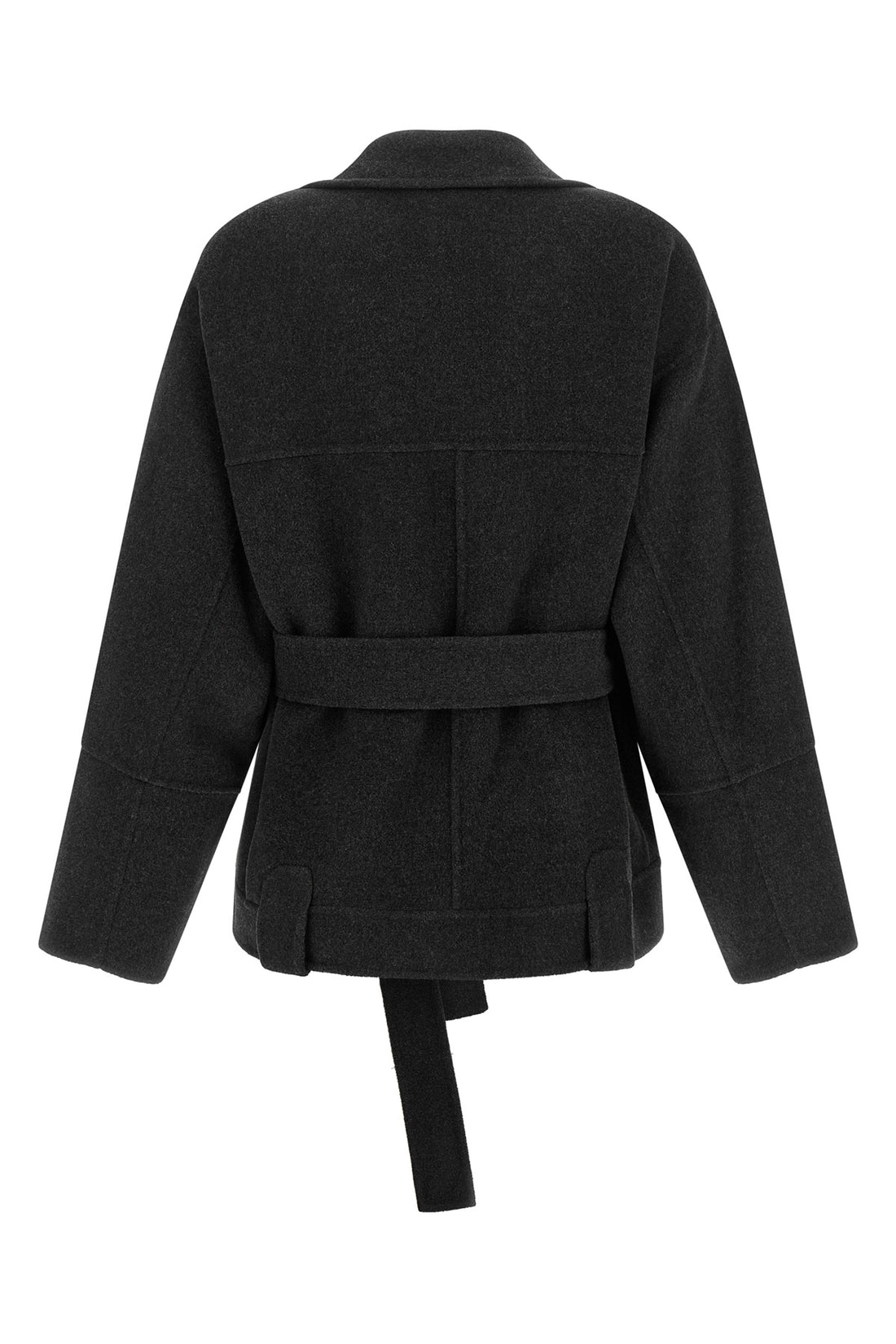 KHAITE S the khaite alder jacket in pure anthracite grey structured wool defines an ove
