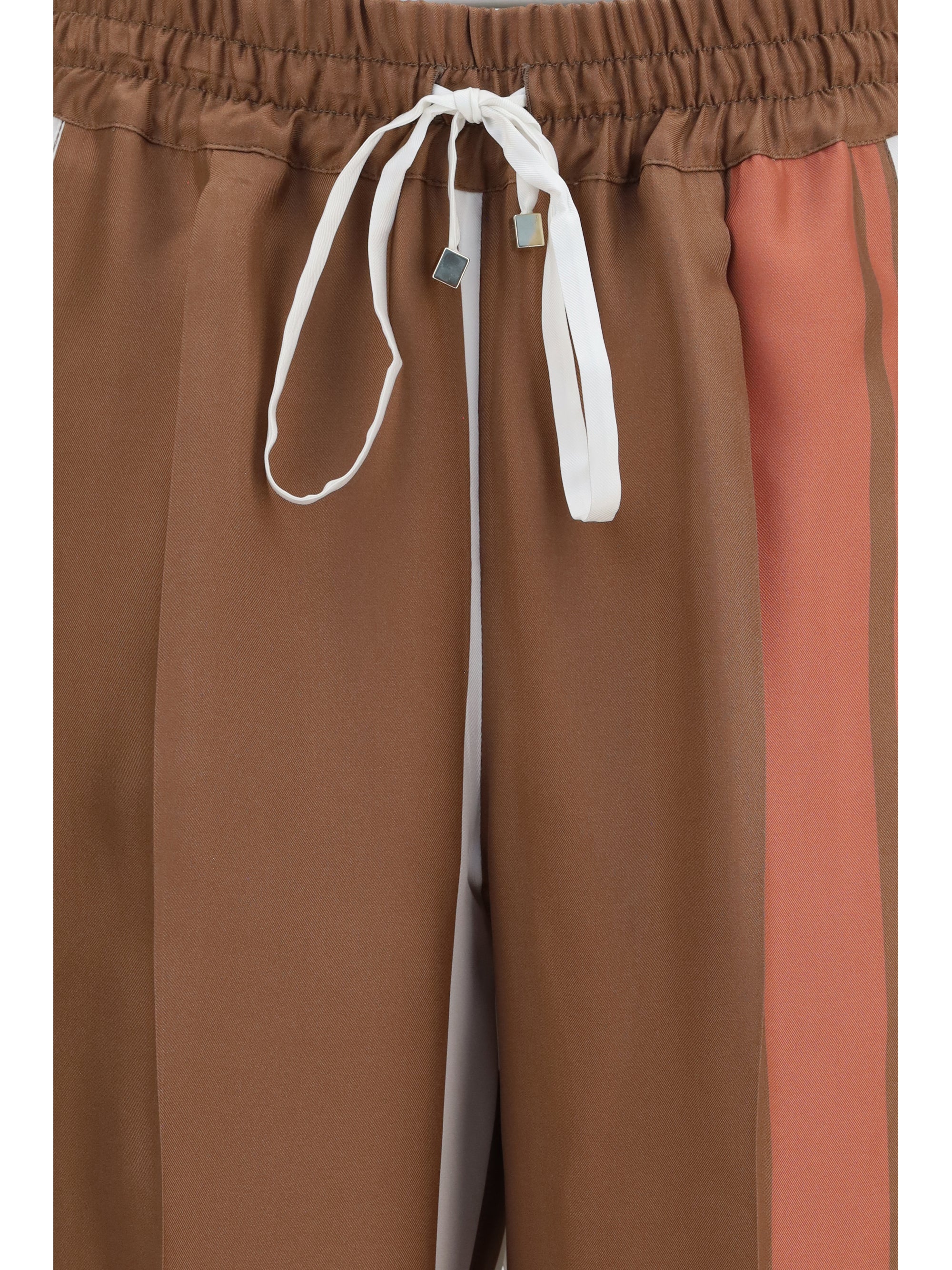 striped silk pants